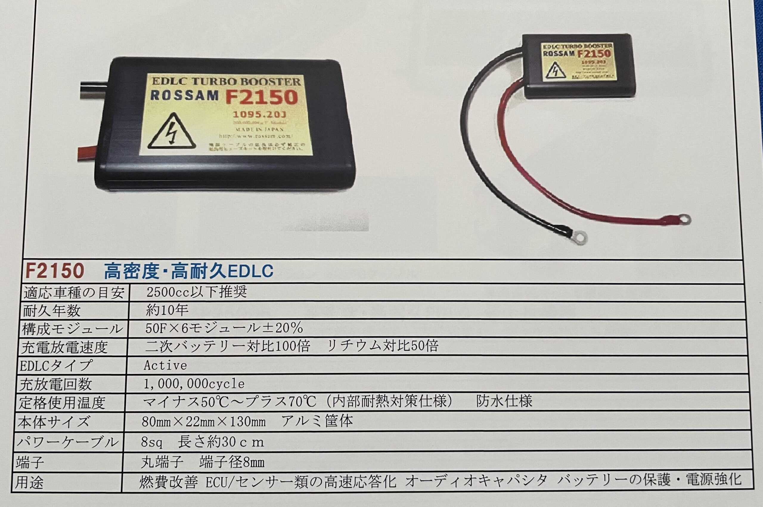 ROSSAM EDLC TURBO BOOSTER F2150 装着 | にーまるろく あーるしー どっと ねっと